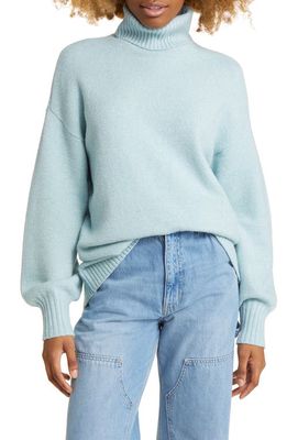BP. Oversize Turtleneck Sweater in Blue Sterling