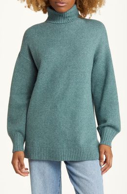BP. Oversize Turtleneck Sweater in Green Pine