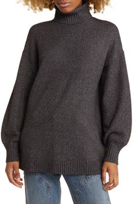 BP. Oversize Turtleneck Sweater in Grey Phantom