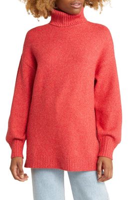 BP. Oversize Turtleneck Sweater in Red Salsa