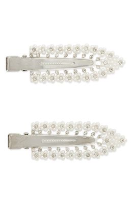 BP. PEARL CREASLESS CLIPS in Silver- White