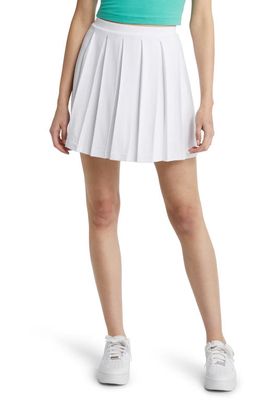 BP. Pleated Knit Tennis Skirt in White