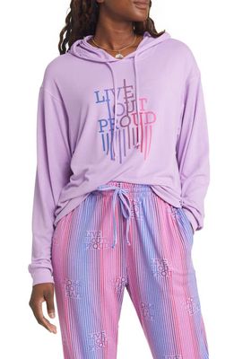 BP. Pride Gender Inclusive Proud Graphic Hoodie in Purple Spectre Live Out
