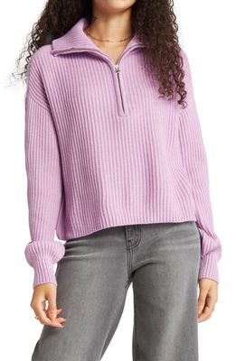 BP. Quarter Zip Pullover in Pink Gale