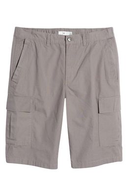 BP. Regular Fit Cotton Cargo Shorts in Grey Steel