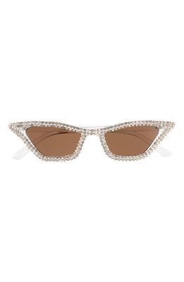 BP. Rhinestone Cat Eye Sunglasses in Silver