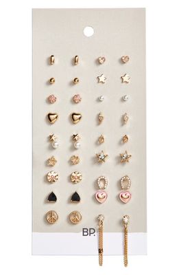 BP. Set of 20 Stud Earrings in Gold