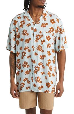 BP. Short Sleeve Camp Shirt in Blue Cool Andy Floral