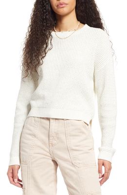 BP. Thermal Knit Crop Sweater in Ivory