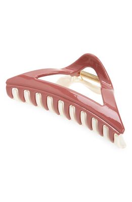 BP. Two-Tone Triangle Claw Clip in Pink- Ivory