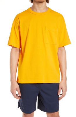 BP. Unisex Cotton Pocket T-Shirt in Orange Ray