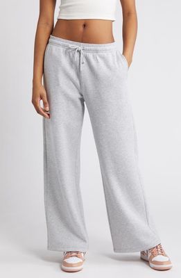 BP. Wide Leg Fleece Pants in Grey Soft Heather