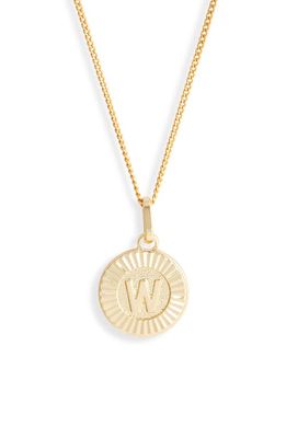 Bracha Initial Medallion Pendant Necklace in Gold - W