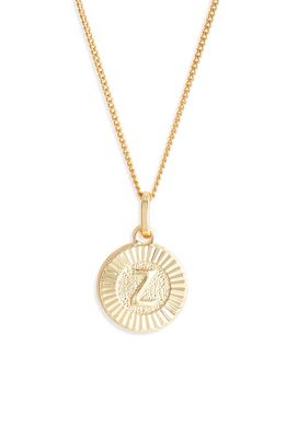 Bracha Initial Medallion Pendant Necklace in Gold - Z