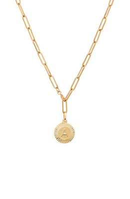 Bracha Initial Medallion Y-Necklace in Gold - A