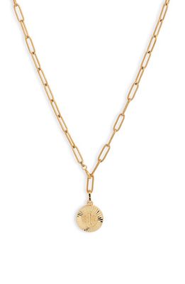 Bracha Initial Medallion Y-Necklace in Gold - I