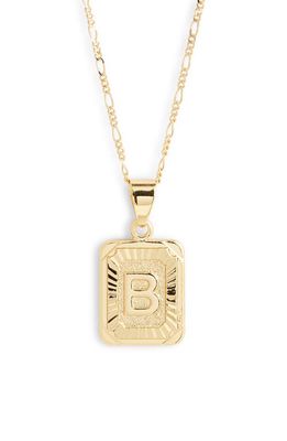 Bracha Initial Pendant Necklace in Gold-B