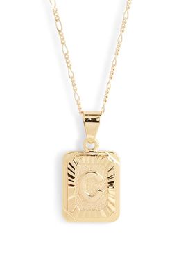 Bracha Initial Pendant Necklace in Gold-C