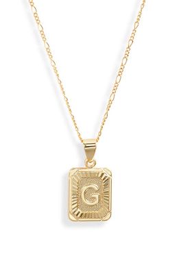 Bracha Initial Pendant Necklace in Gold-G