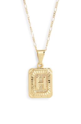 Bracha Initial Pendant Necklace in Gold-H