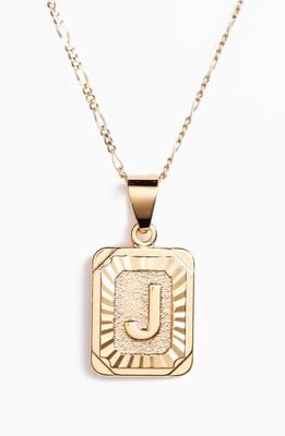 Bracha Initial Pendant Necklace in Gold-J