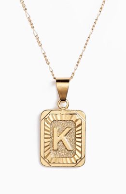 Bracha Initial Pendant Necklace in Gold-K