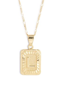 Bracha Initial Pendant Necklace in Gold-L