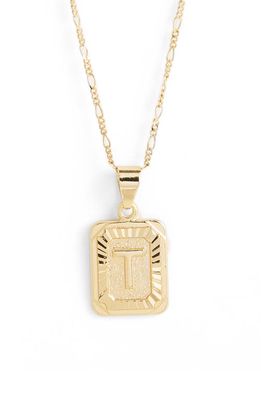 Bracha Initial Pendant Necklace in Gold-T