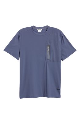 BRADY Trail Zip Pocket T-Shirt in Storm