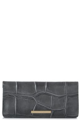 Brahmin 'Ady' Croc Embossed Continental Wallet in Nocturnal