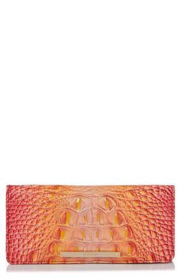 Brahmin Ady Croc Embossed Leather Wallet in Infusion
