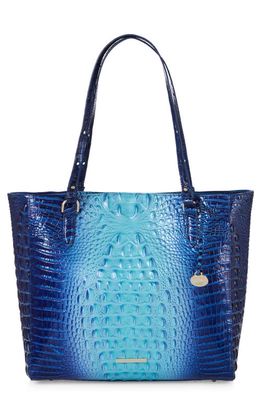 Brahmin April Croc Embossed Leather Tote in Affinity