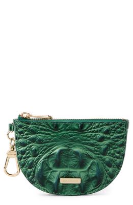 Brahmin Britt Croc Embossed Leather Coin Purse in Parakeet 