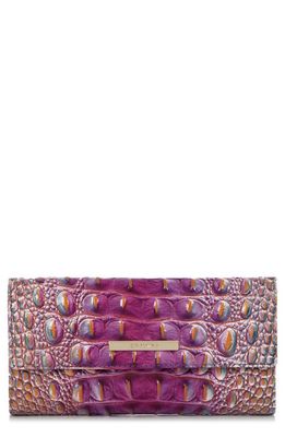 Brahmin Cordelia Croc Embossed Wallet in Violet Quartz
