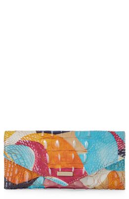 Brahmin Veronica Croc Embossed Leather Envelope Wallet in Expression