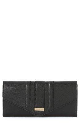 Brahmin Veronica Melbourne Croc Embossed Leather Envelope Wallet in Black