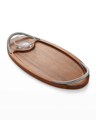Braid Serving Board with Dipping Dish