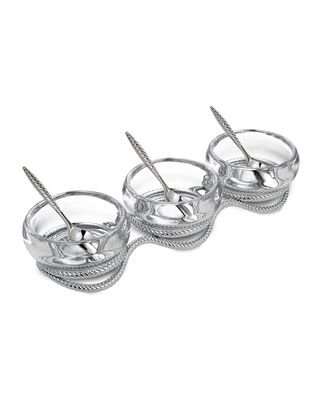 Braid Triple Condiment Set with Spoons