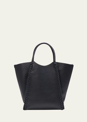 Braided Leather Tote Bag