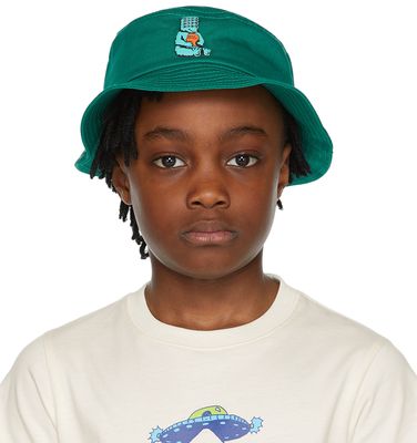 Brain Dead SSENSE Exclusive Kids Green Bear Brain Bucket Hat