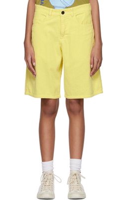 Brain Dead Yellow Cotton Shorts