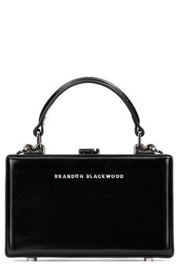 Brandon Blackwood Slim Kendrick Trunk Crossbody Bag in Black/silver
