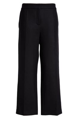 Brandon Maxwell The Cropped Stretch Wool Trousers in Black