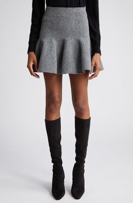Brandon Maxwell The Ivy Knit Skirt in Melange Grey