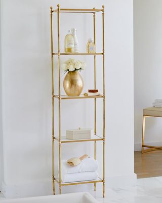 Brass Acorn Etagere