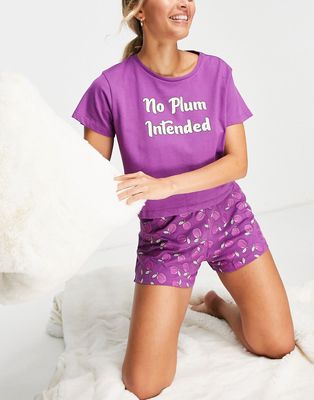 Brave Soul no plum intended short pajama set in purple