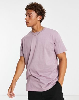 Brave Soul oversized T-shirt in lilac chalk-Purple