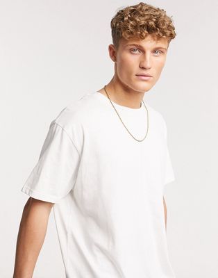 Brave Soul oversized t-shirt in off white