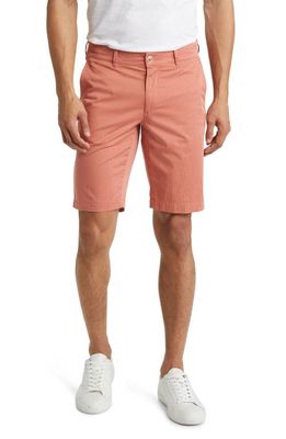 Brax Bozen Stripe Stretch Cotton Shorts in Peach