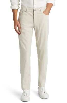 Brax Cooper Hi Flex Lino Five-Pocket Linen & Cotton Pants in Bone